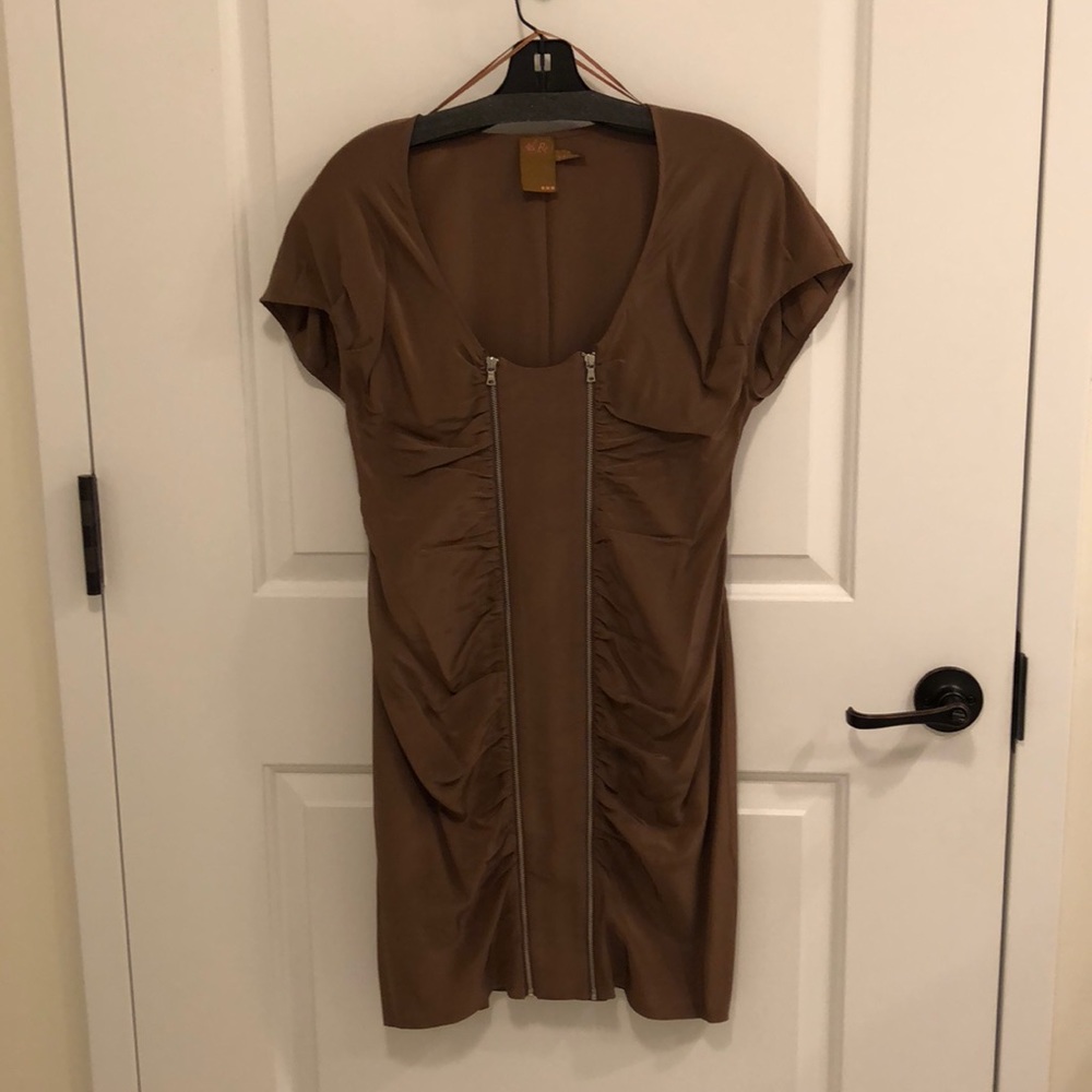 Ali Ro 100% Silk Cap Sleeve Dress Size 8